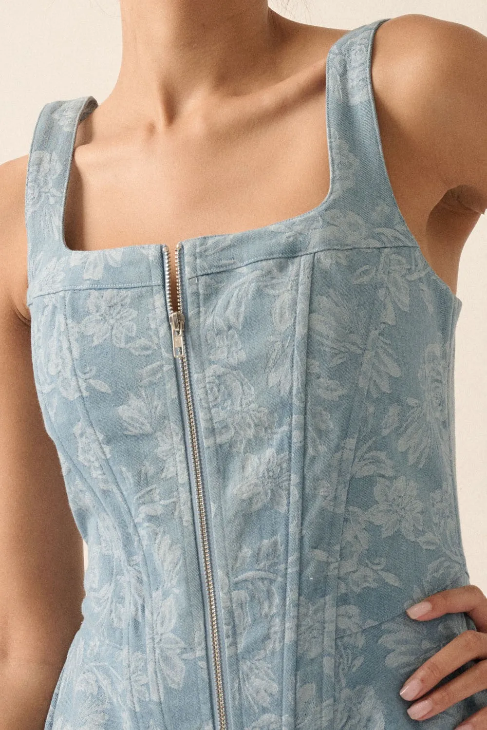Flower Child Denim Mini Dress