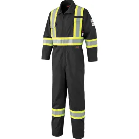 FR-Tech® 88/12 FR Arc Rated Coveralls, Size 46, Black, 9.7 cal/cm²
