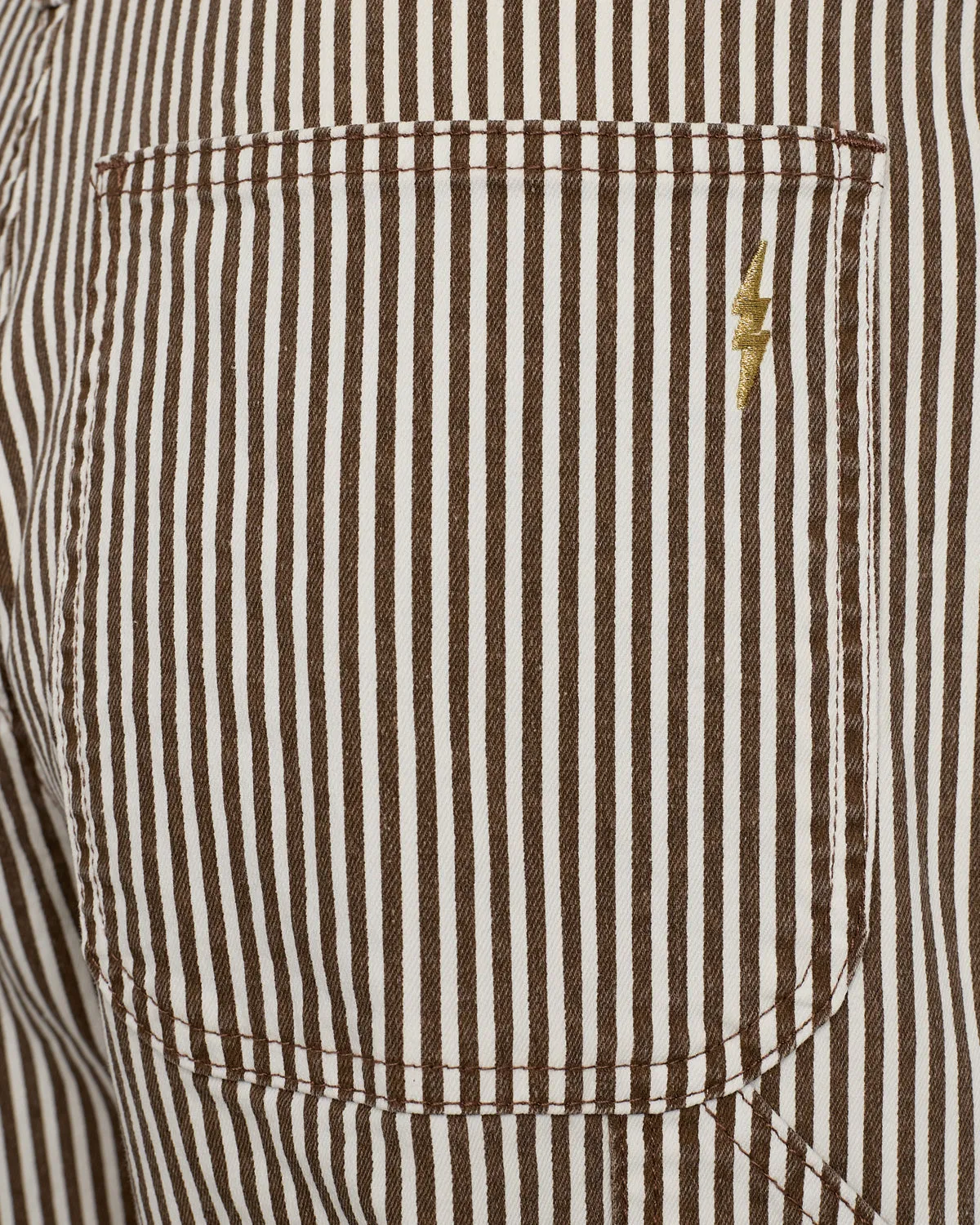 GITTESW TROUSERS - Brown Striped