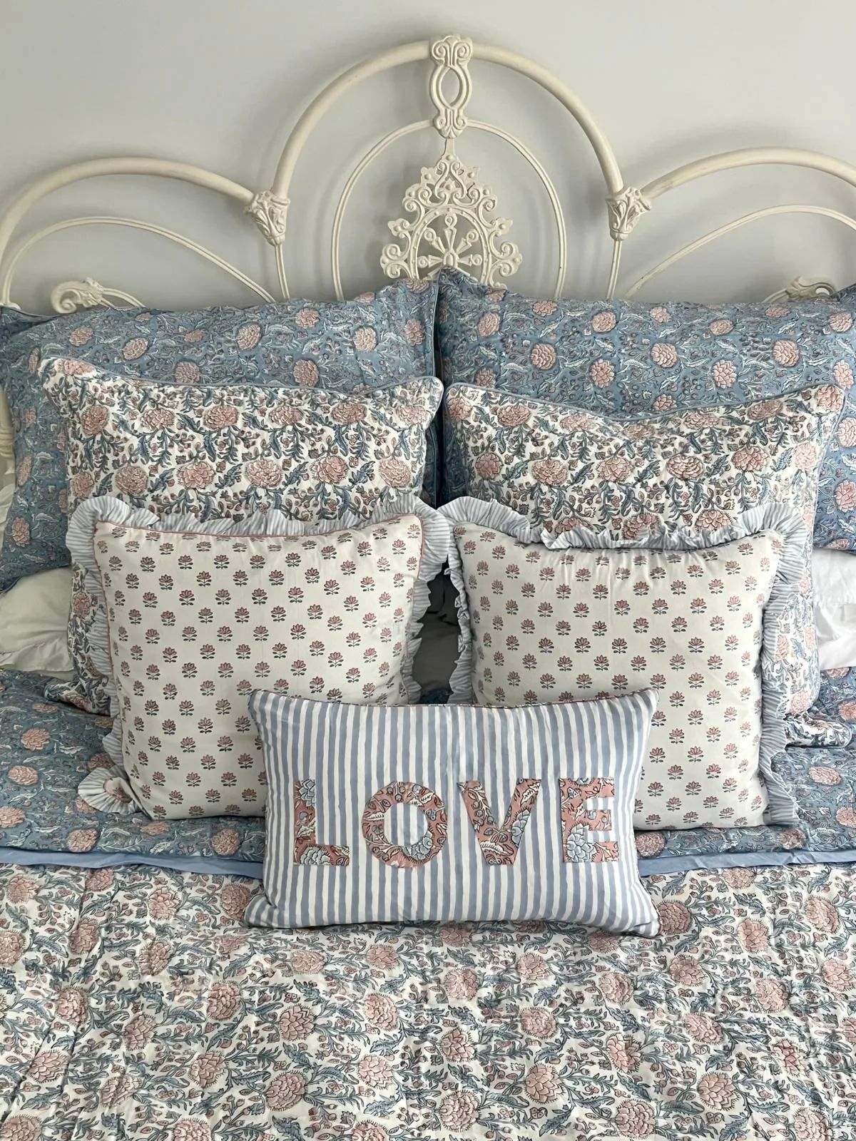 Glacier Blue Johari Reversible Quilt