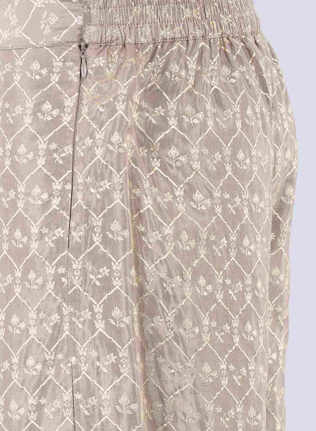 Gold Printed Palazzo Pants