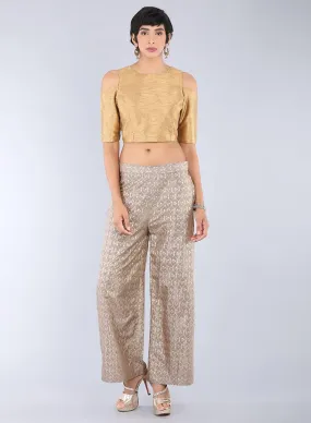 Gold Printed Palazzo Pants