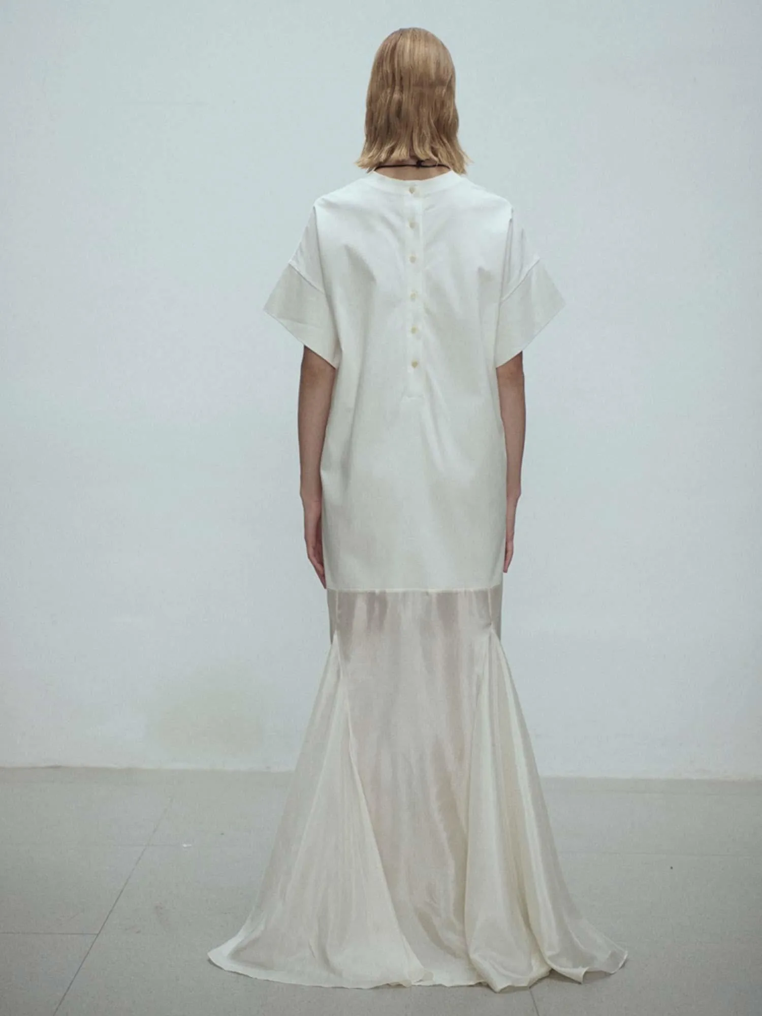 Irene Oversized Flared Dress - Ivory