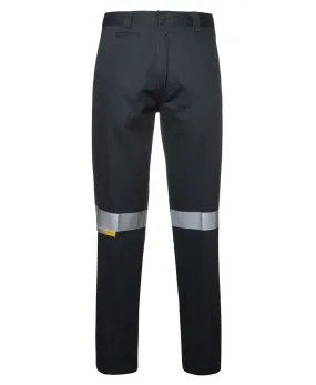 JB's MERCERISED WORK TROUSER WITH REFLECTIVE TAPE - 6MDNT
