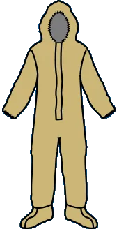 Kappler Z3H414 Zytron 300 Coveralls with Hood, zipper front, Heat Sealed-Taped Seams
