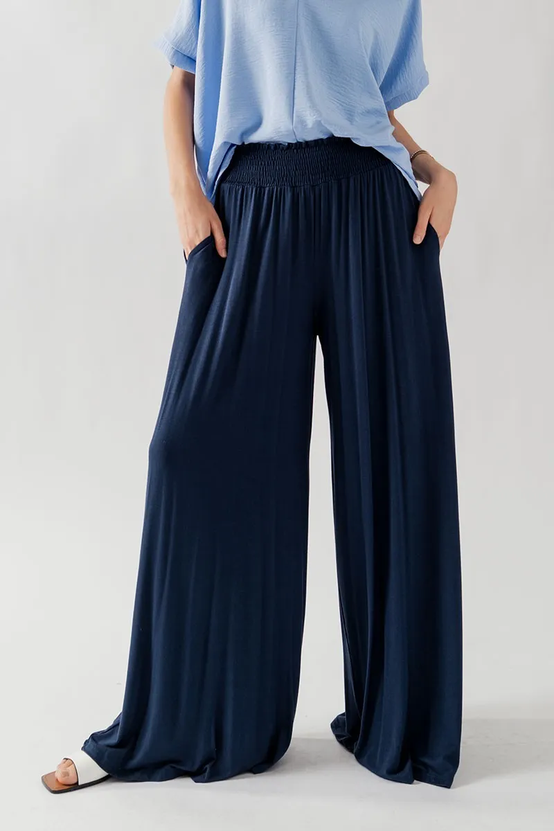 Keren Bamboo Rayon Wide leg Palazzo Pants