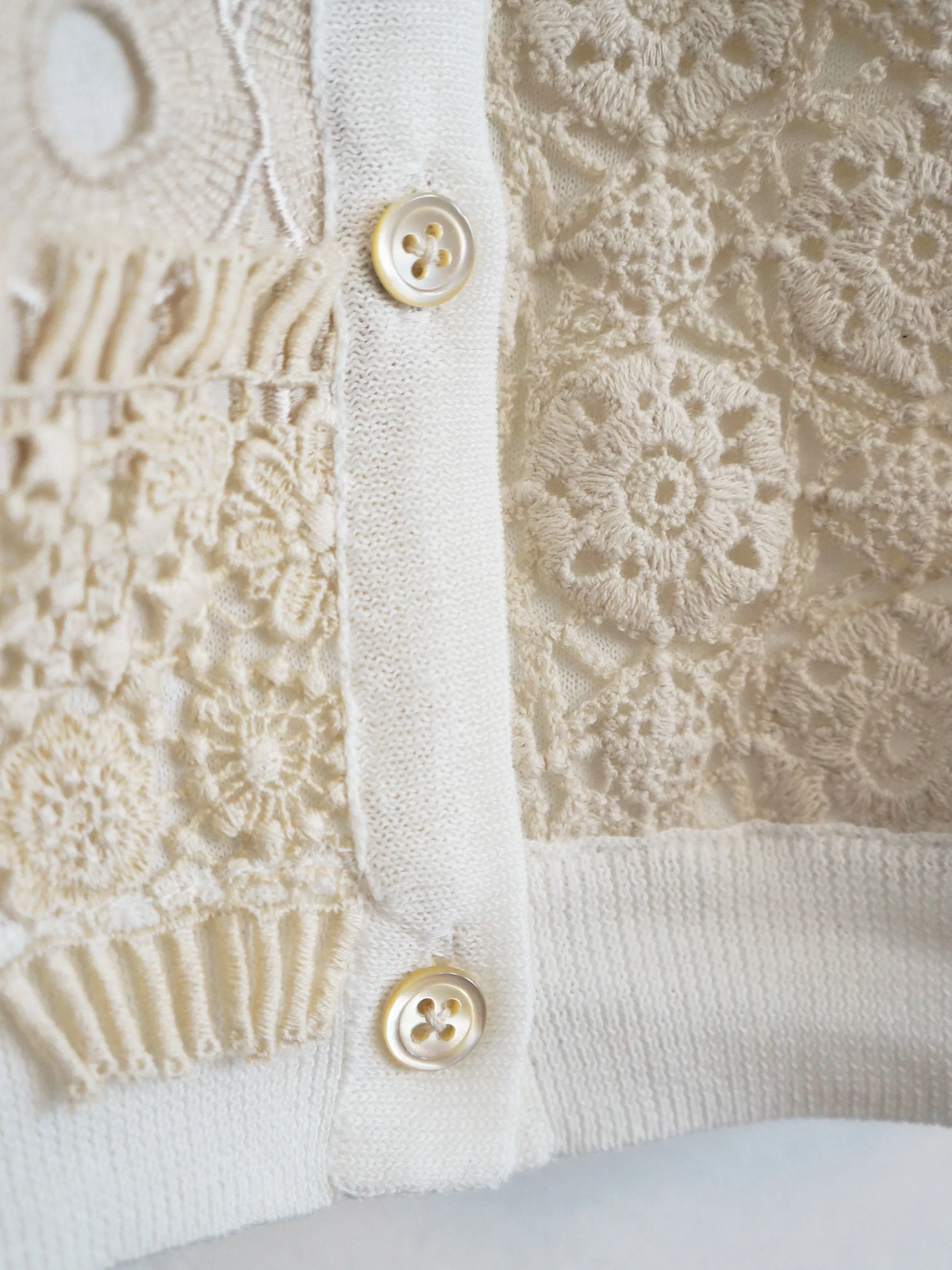 LACE PATCHWORK CARDIGAN