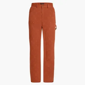 Louis Vuitton Monogram Workwear Denim Pants Brown