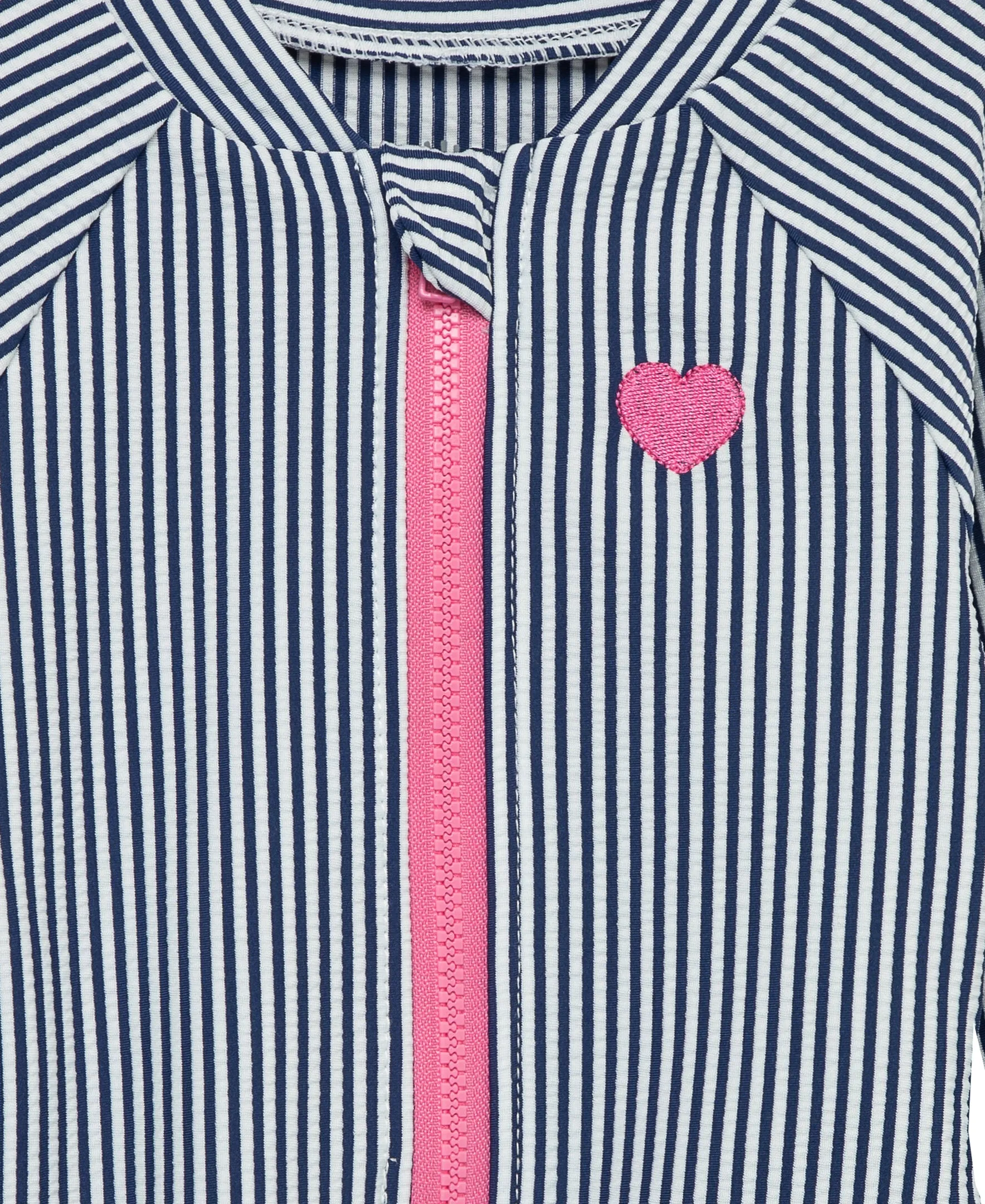 Navy Stripe One-Piece Infant Rashguard (6M-24M)