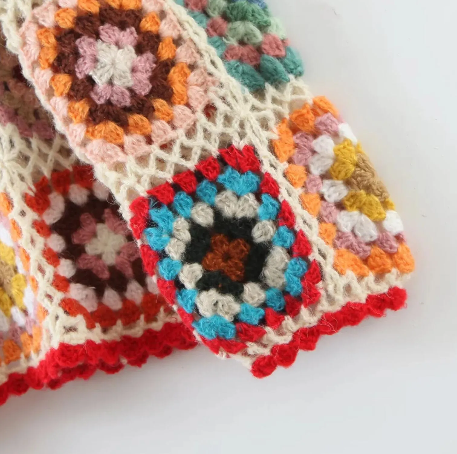 Nayla Bohemian Crochet Patchwork Hooded Cardigan