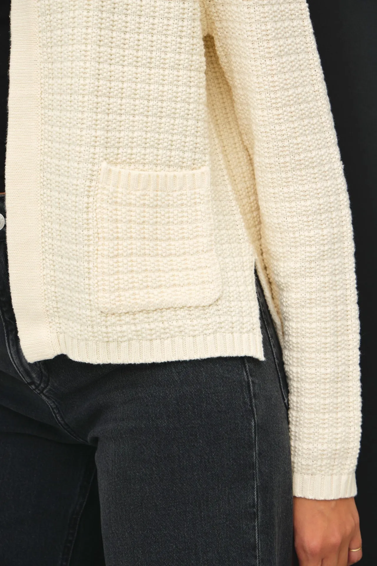NYLAND Becca Chunky Knit Round Neck Cardigan