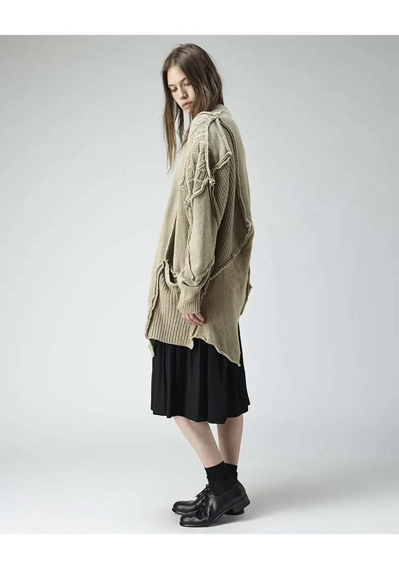Oversize Patchwork Cardigan
