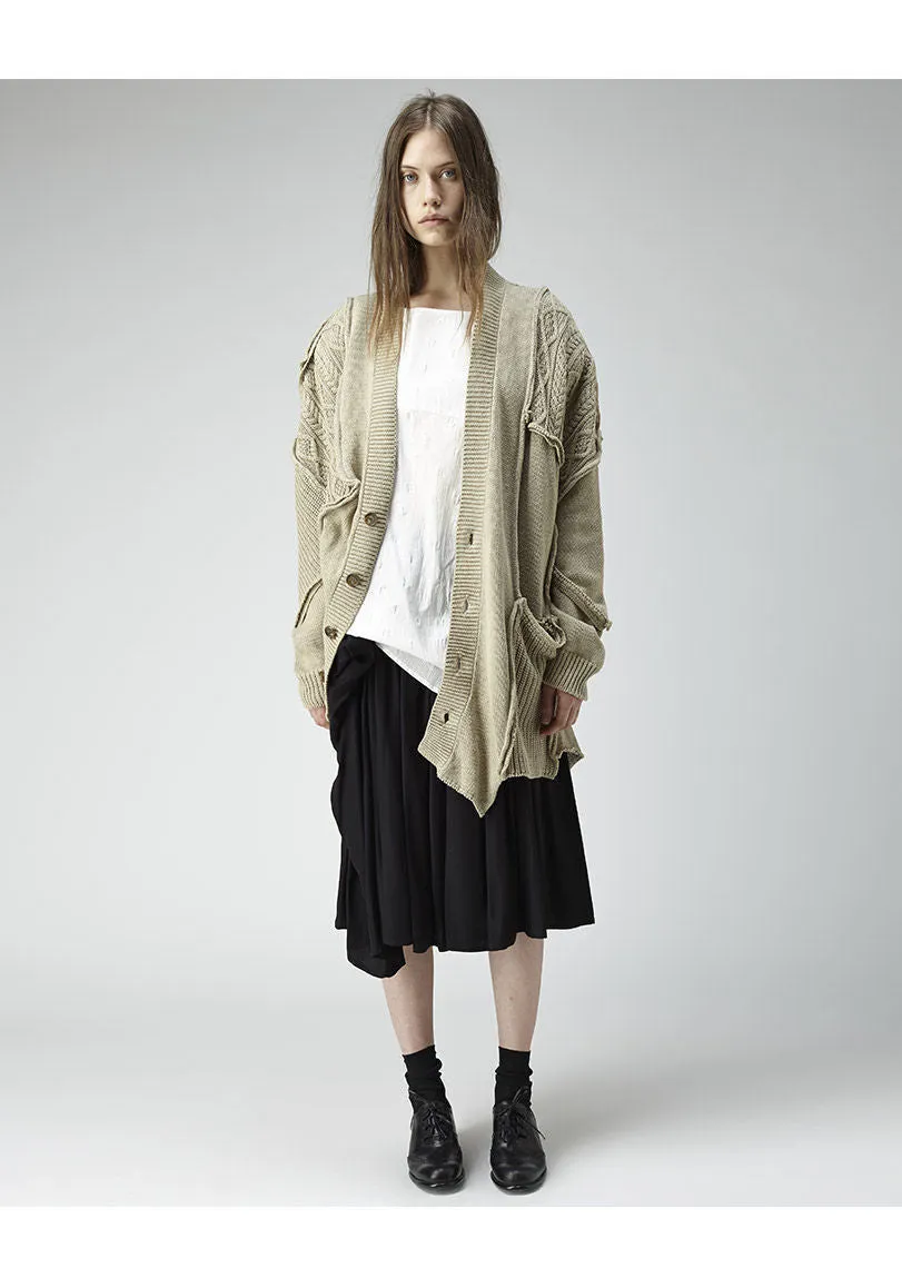 Oversize Patchwork Cardigan