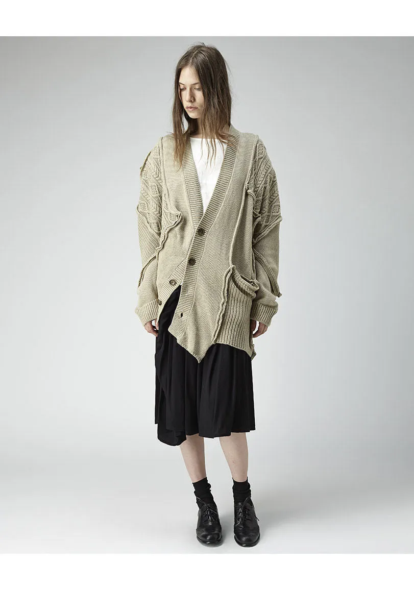Oversize Patchwork Cardigan