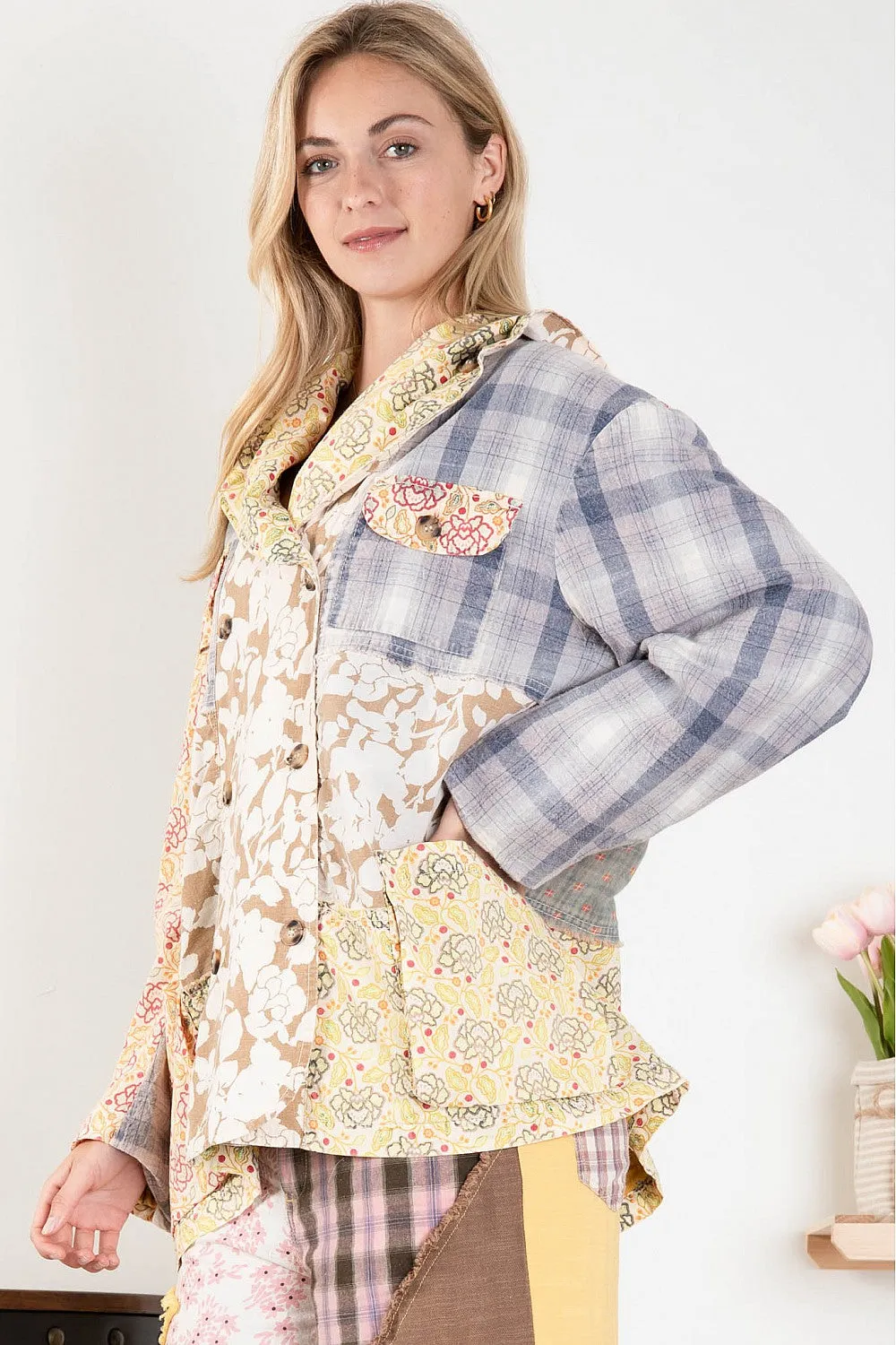 Patchwork Detail Jacket #445