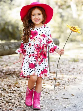 Polka Dot Floral Obsession A-Line Dress