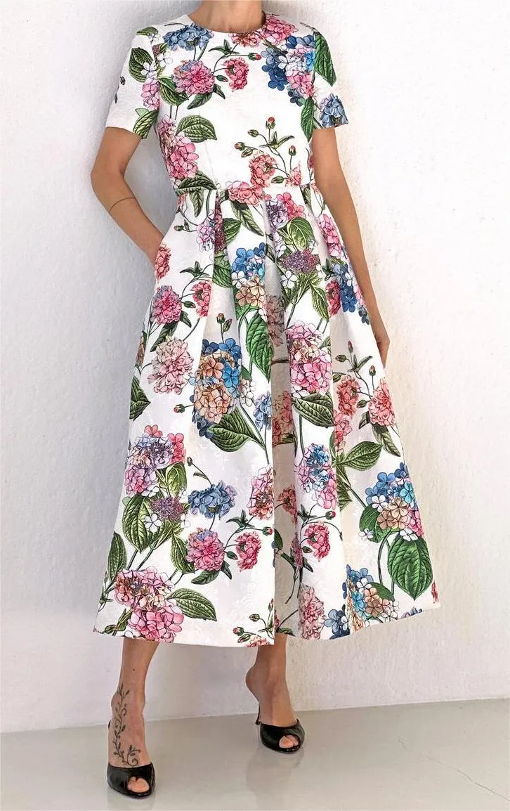 Printed Short-sleeved Dress