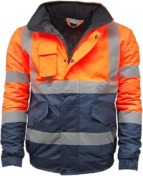 "LUXE DIVA High Visibility Workwear Collection - Reflective Waterproof Bomber Jacket, Cargo Shorts, Jogging Pants, Hoodie, and Sweatshirt (Sizes S-5XL)"