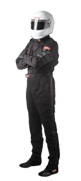 RaceQuip One Piece Single Layer Fire Suit - Black - 2XL - 110007