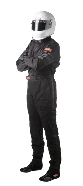RaceQuip One Piece Single Layer Fire Suit - Black - XL - 110006