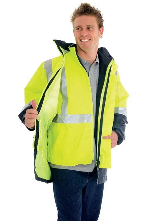 Rainwear - 4 in 1 HiVis 2-Tone Breathable Jacket with Vest & R/T