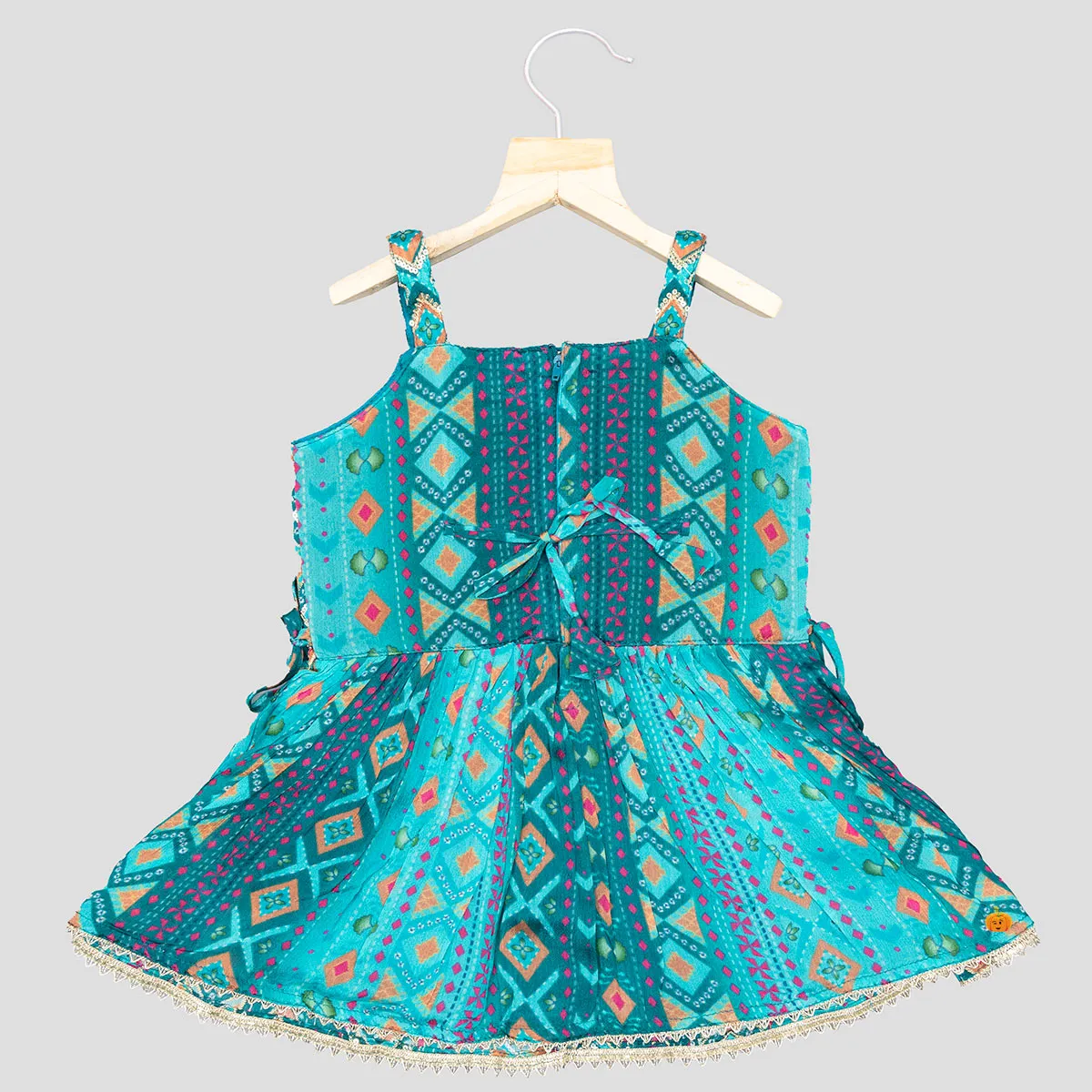Rama & Red Embroidered Palazzo Suit for Girls