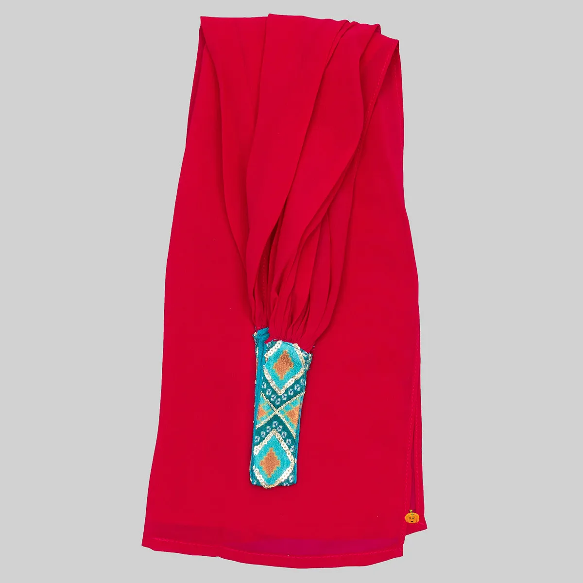 Rama & Red Embroidered Palazzo Suit for Girls
