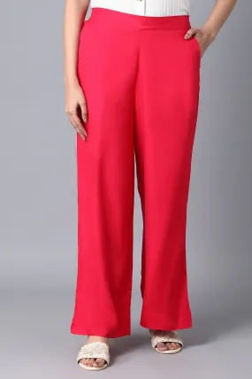 Red Loose Fit Palazzo