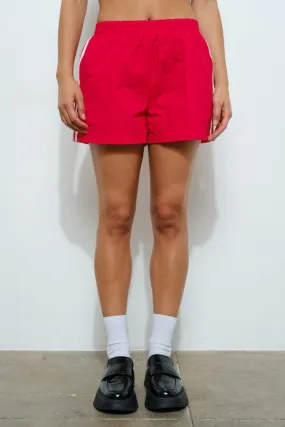 Red Nylon Track Shorts