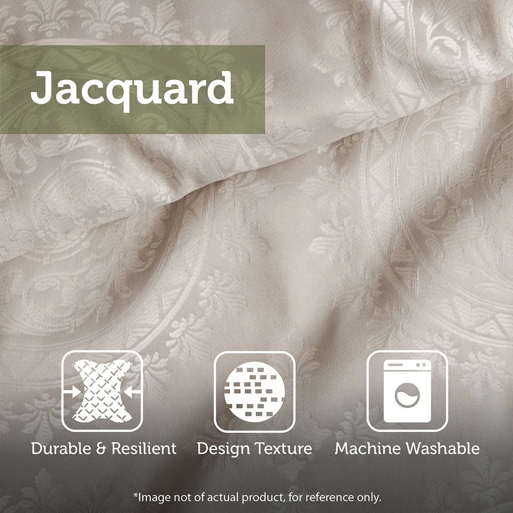 Rhapsody 6 Piece Reversible Jacquard Quilt Set with Throw Pillows in Navy