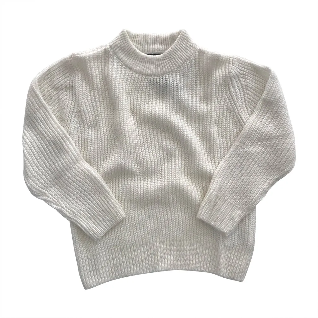 Riley Baby Sweater - Whisper