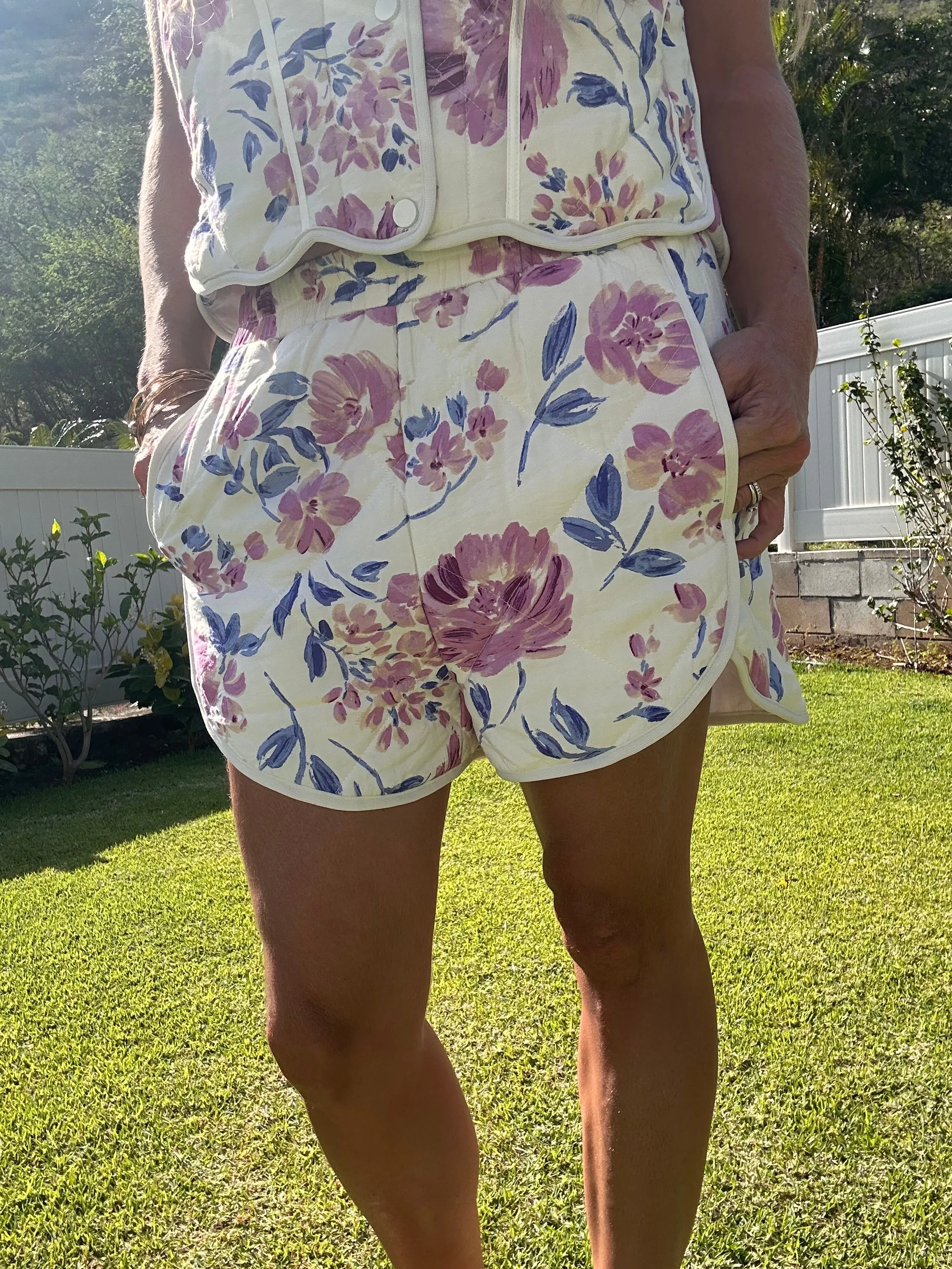 Romance Me quilted shorts