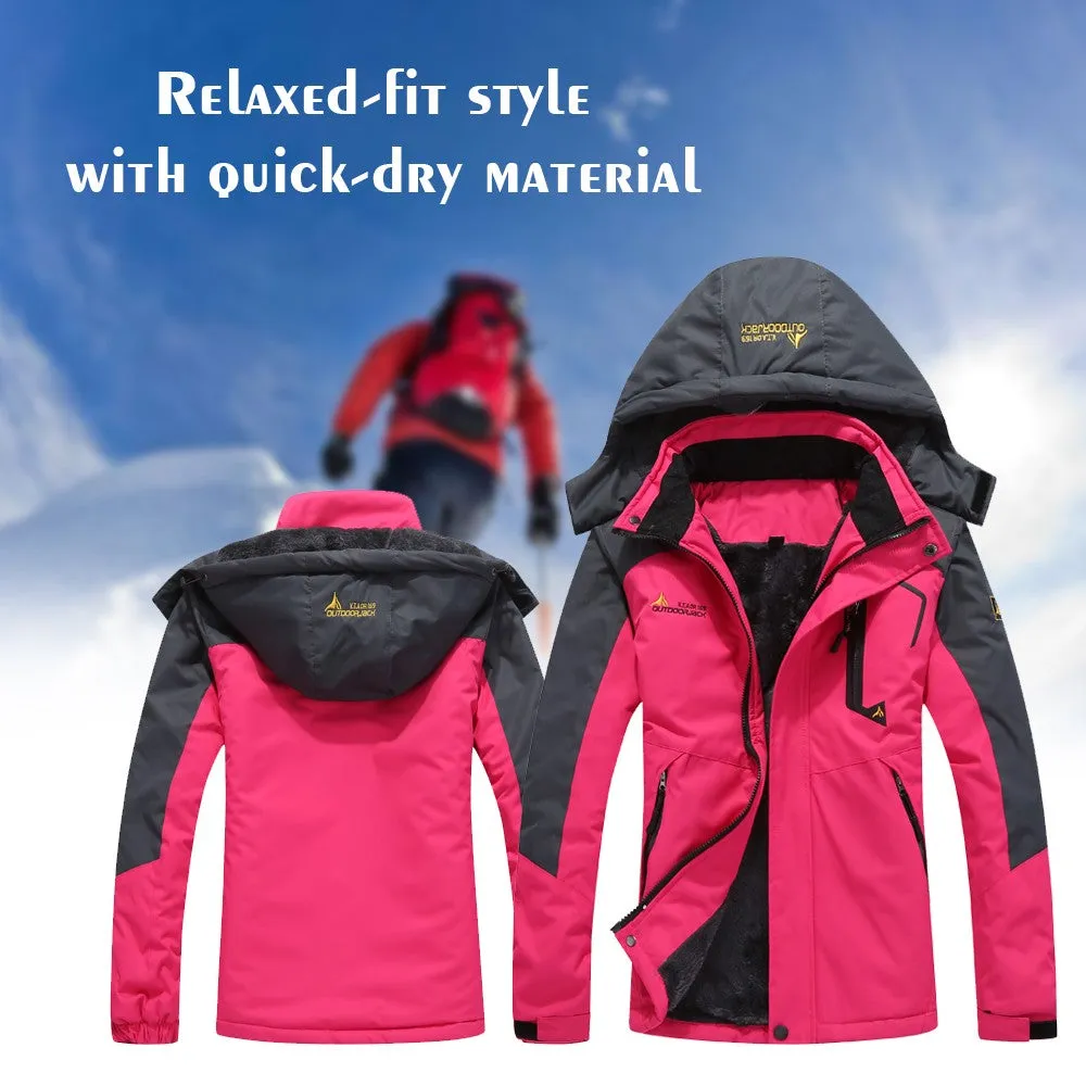 Sidiou Group Large Size Women Mountain Waterproof Ski Jacket Windproof Fleece Waterproof Jacket