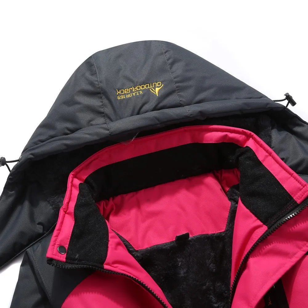 Sidiou Group Large Size Women Mountain Waterproof Ski Jacket Windproof Fleece Waterproof Jacket