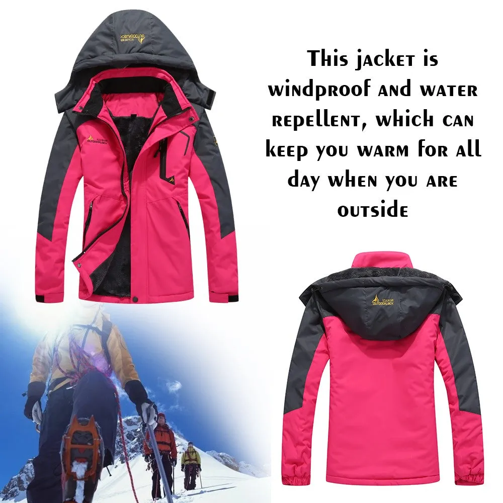 Sidiou Group Large Size Women Mountain Waterproof Ski Jacket Windproof Fleece Waterproof Jacket