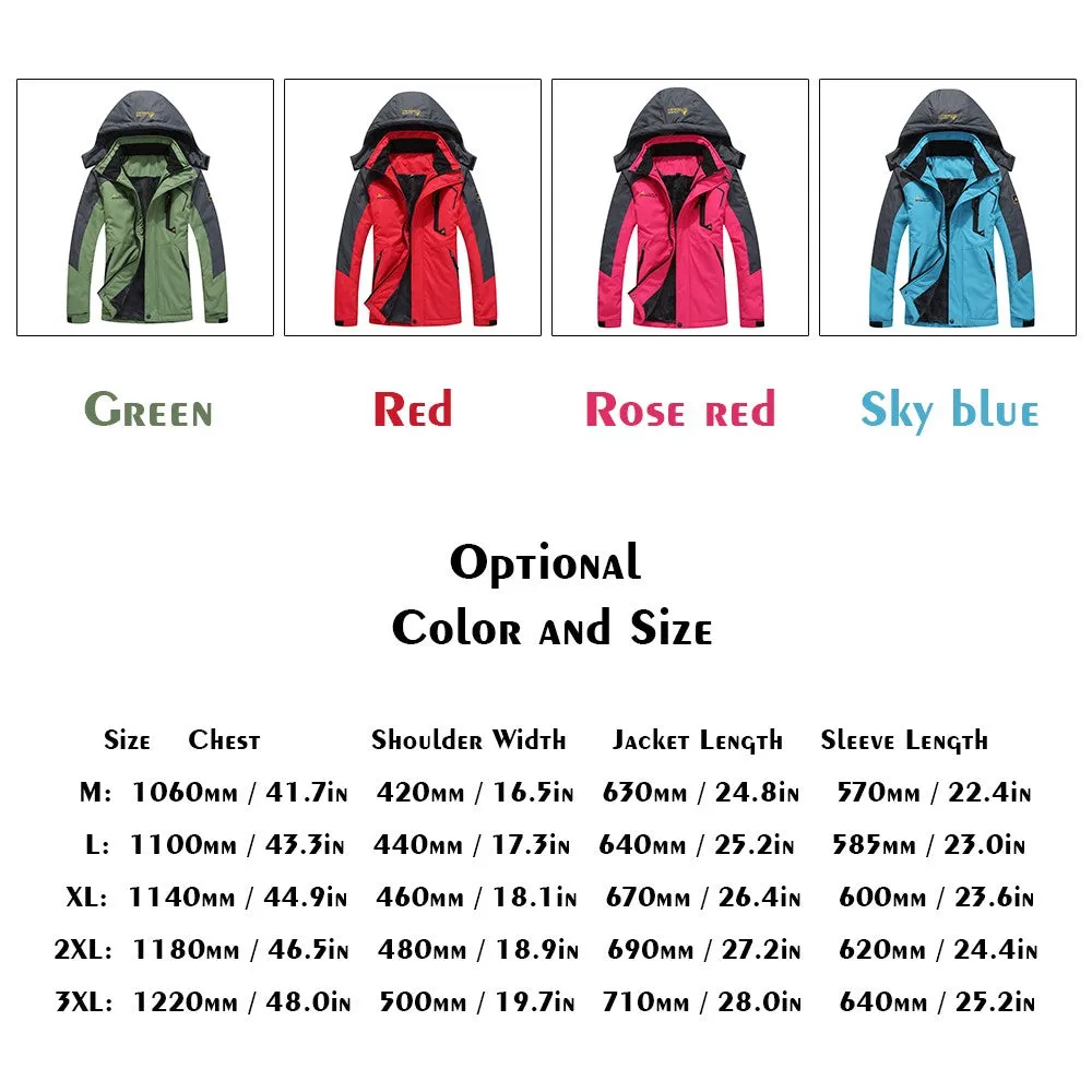 Sidiou Group Large Size Women Mountain Waterproof Ski Jacket Windproof Fleece Waterproof Jacket