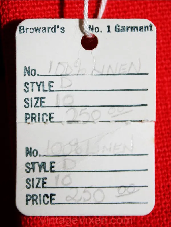 Size 4 Couture Quality Suit - 50s Flame Orange Linen Jacket & Skirt - Probably Davidow - 250 Original Price - Small - Deadstock - 33665