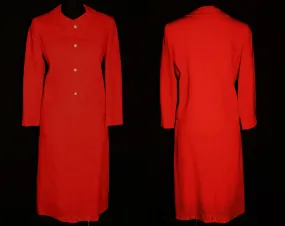 Size 4 Couture Quality Suit - 50s Flame Orange Linen Jacket & Skirt - Probably Davidow - 250 Original Price - Small - Deadstock - 33665