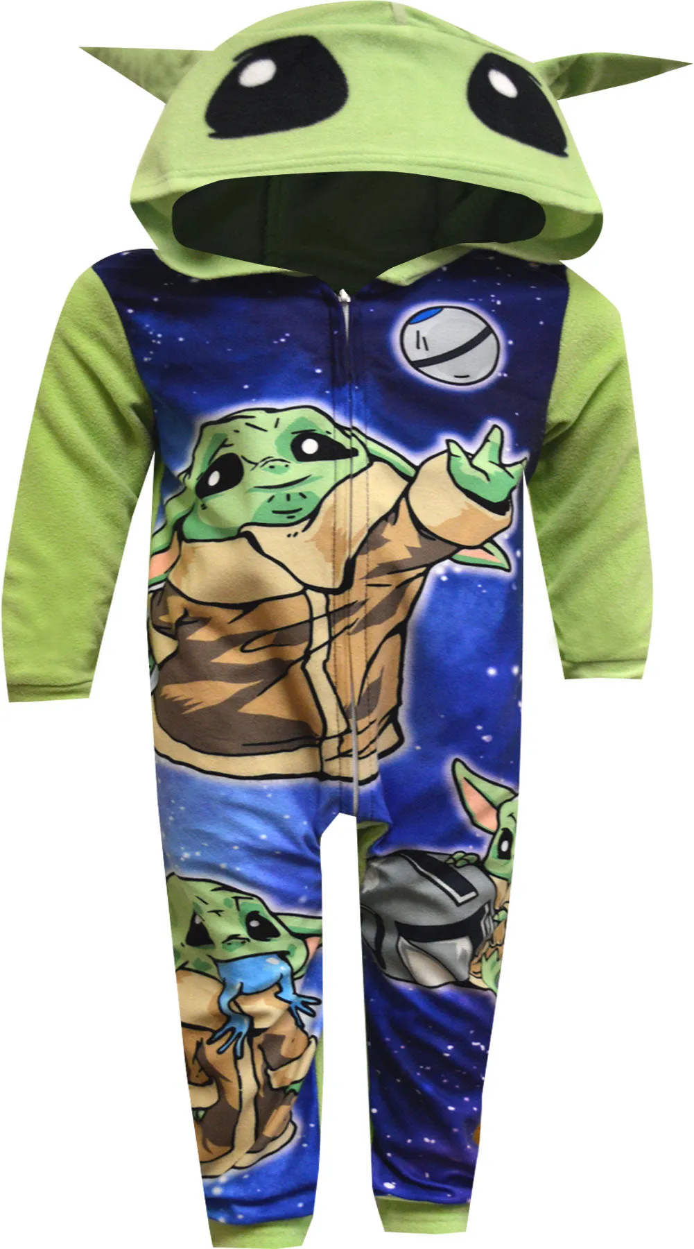 Star Wars Mandalorian Grogu In The Galaxy Hooded One Piece Pajama