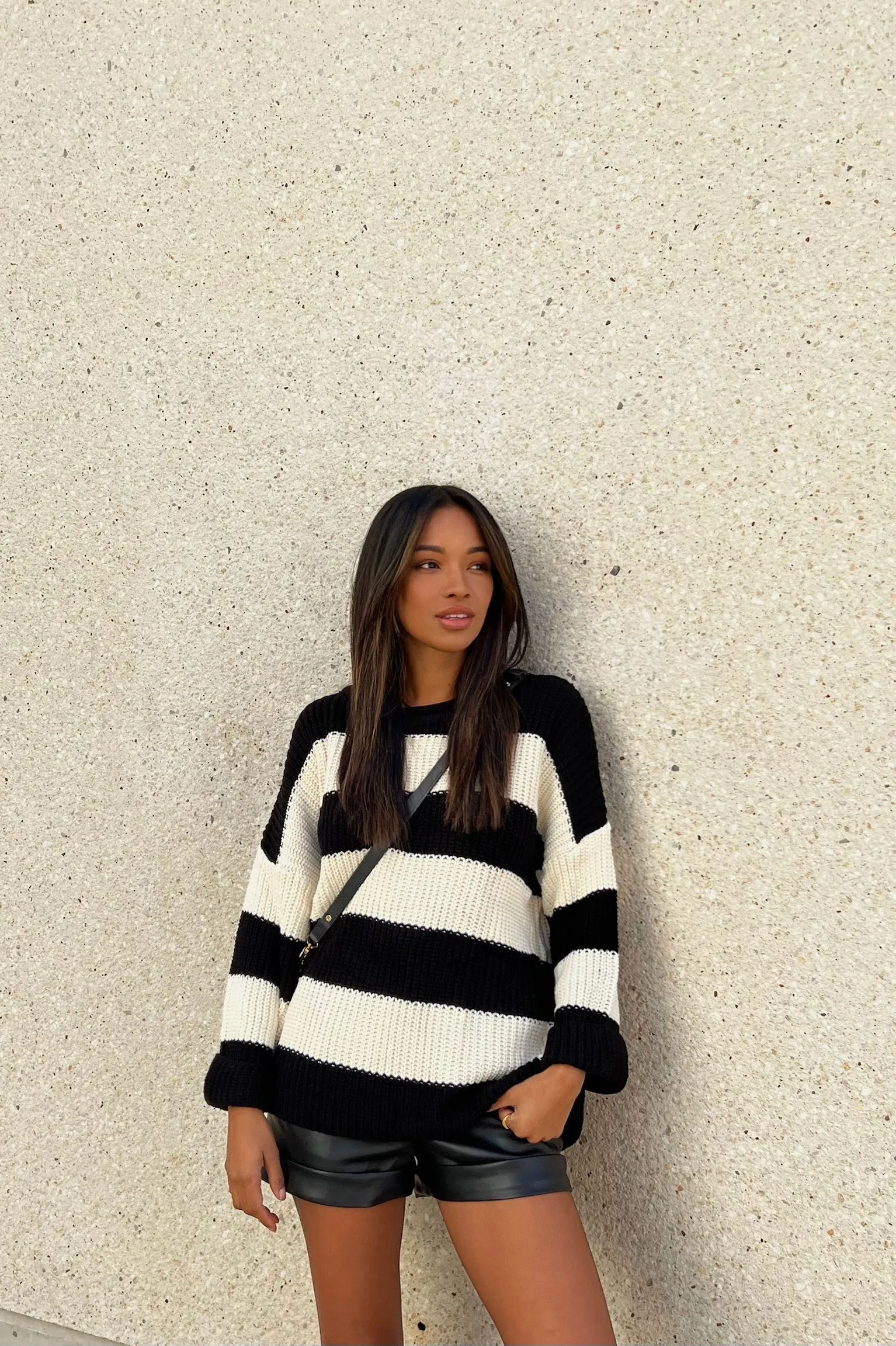 Striped Oversized Chunky Sweater