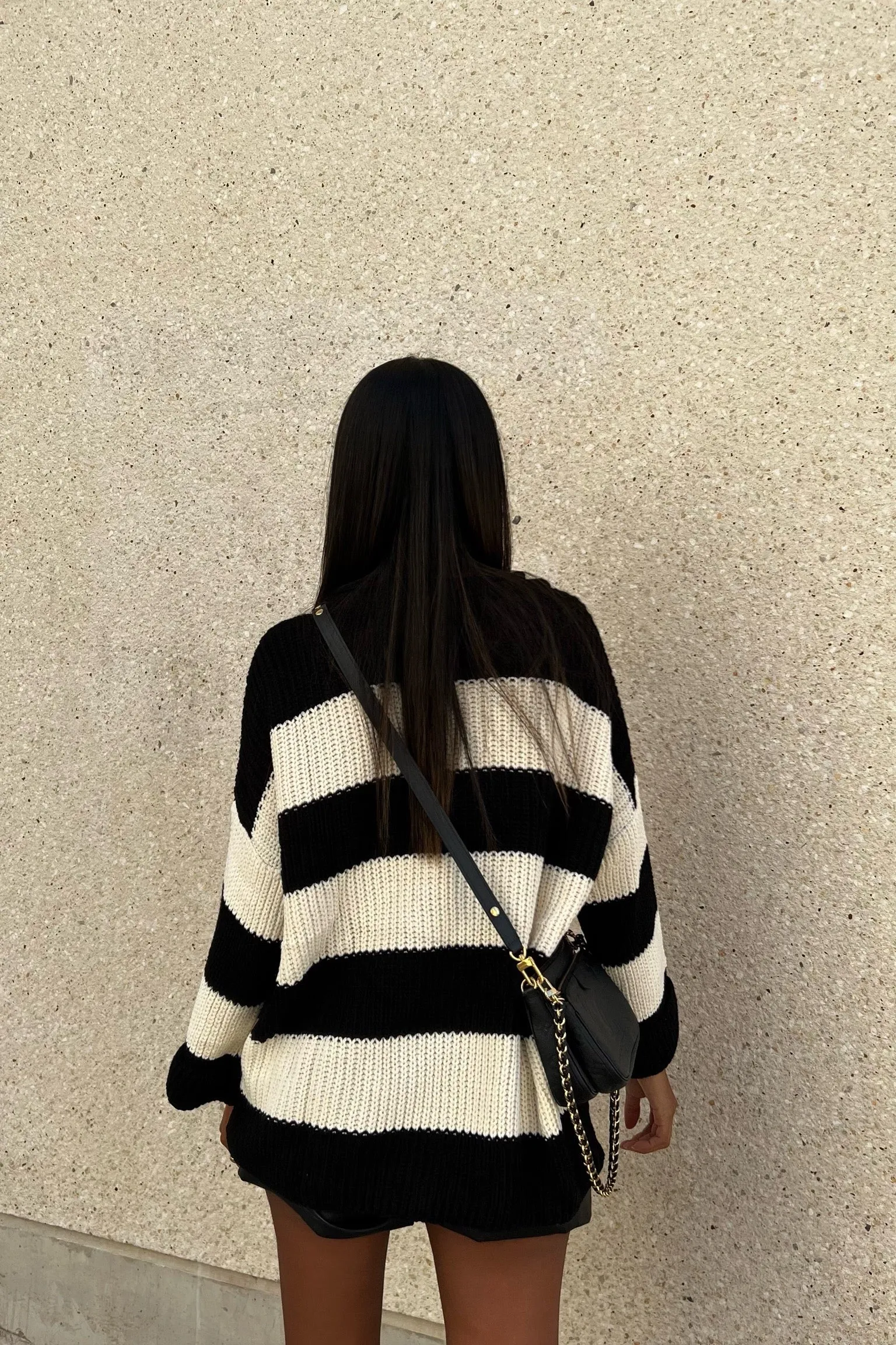 Striped Oversized Chunky Sweater