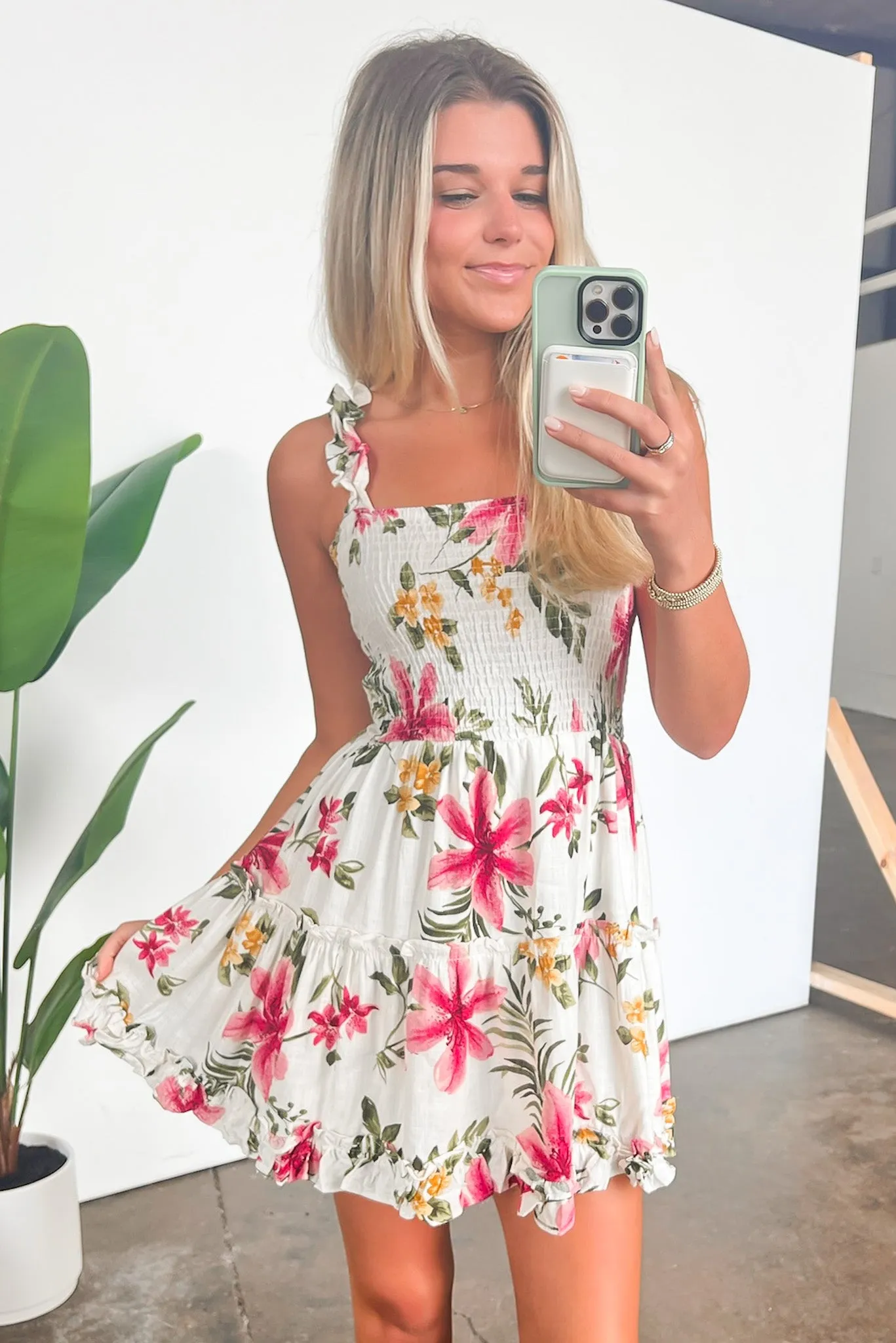 Sunny Circumstance Floral Smocked Dress - FINAL SALE