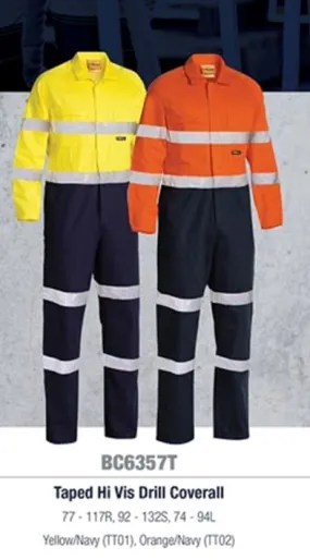TAPED HI VIS DRILL COVERALL