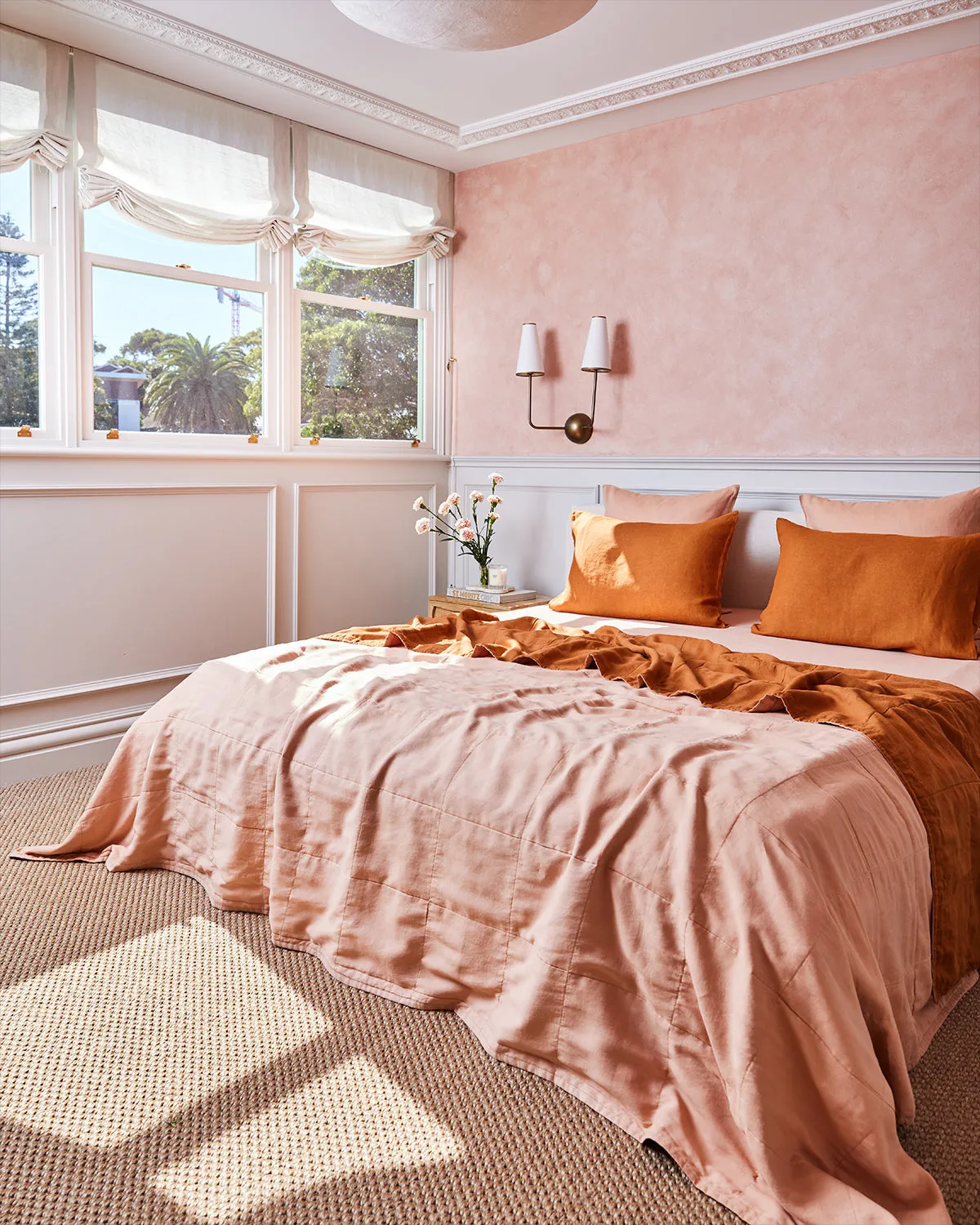 Terracotta & Rust Two-Tone Quilt