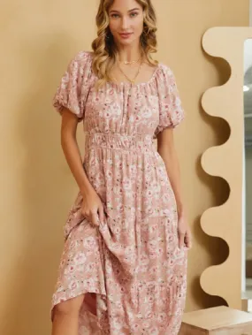 Timeless Floral Print Midi Dress