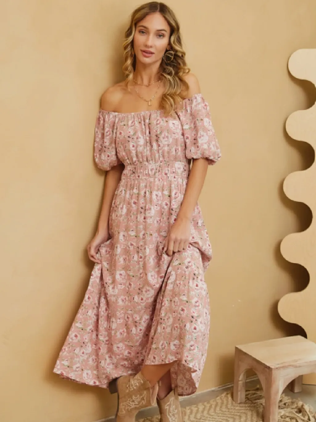 Timeless Floral Print Midi Dress