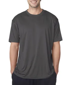 ultraclub(R) men's cool & dry sport performance interlock tee - charcoal (xl)