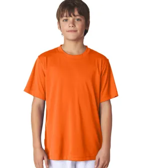 ultraclub(R) youth cool & dry sport performance interlock tee - bright orange (l)