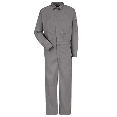 VF Imagewear Bulwark 38" Regular Gray 6 Ounce Excel FR ComforTouch Cotton Nylon Flame Resistant Deluxe Coverall With Concealed 2-Way Front Zipper Closure And Snap Fasteners on Neck, Cuff, Action Back
