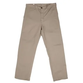 VINTAGE FRENCH WORKWEAR KHAKI SANFOR TROUSERS PANTS 1960S SIZE 34X31